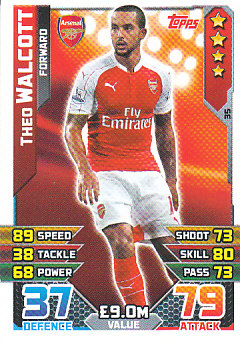 Theo Walcott Arsenal 2015/16 Topps Match Attax #35